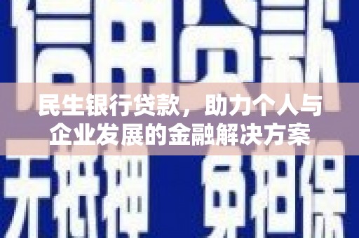 陆川民生银行贷款，助力个人与企业发展的金融解决方案
