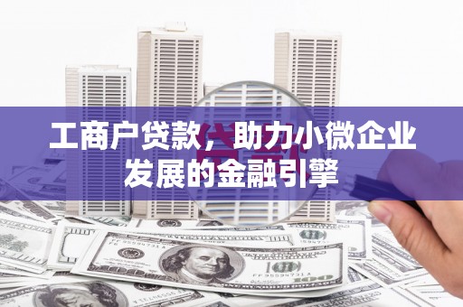 陆川工商户贷款，助力小微企业发展的金融引擎