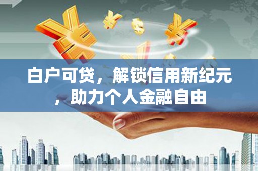 陆川白户可贷，解锁信用新纪元，助力个人金融自由