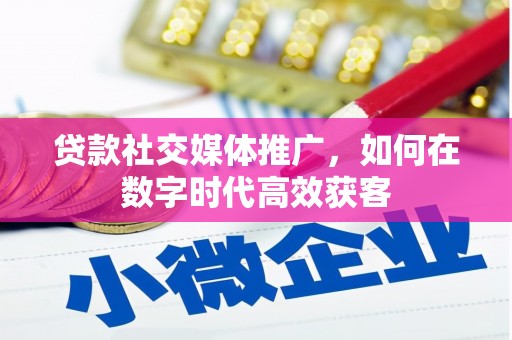 陆川贷款社交媒体推广，如何在数字时代高效获客