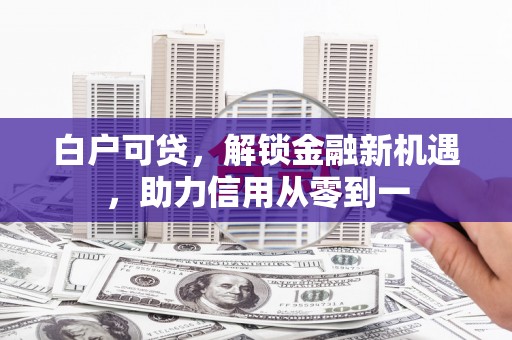 陆川白户可贷，解锁金融新机遇，助力信用从零到一