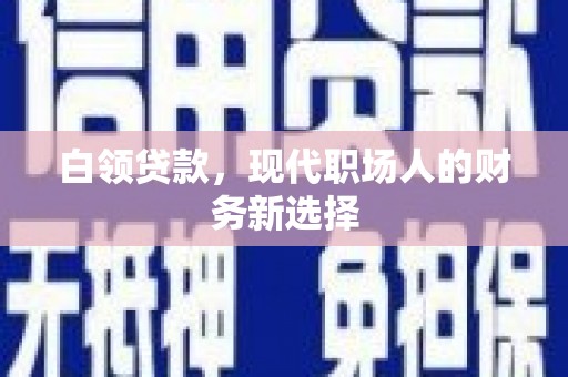 陆川白领贷款，现代职场人的财务新选择