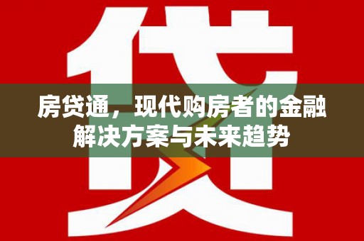 陆川房贷通，现代购房者的金融解决方案与未来趋势