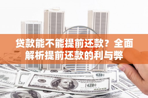 陆川贷款能不能提前还款？全面解析提前还款的利与弊
