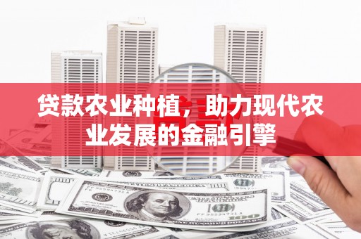 陆川贷款农业种植，助力现代农业发展的金融引擎