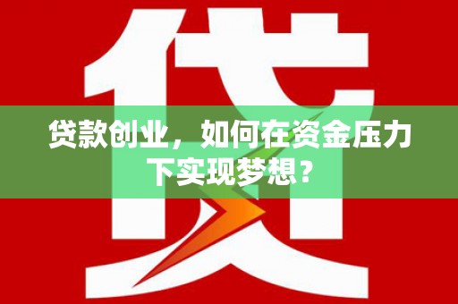 陆川贷款创业，如何在资金压力下实现梦想？