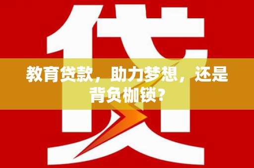 陆川教育贷款，助力梦想，还是背负枷锁？
