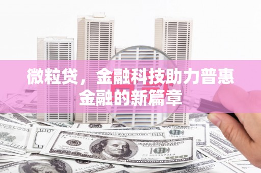 陆川微粒贷，金融科技助力普惠金融的新篇章
