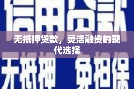 陆川无抵押贷款，灵活融资的现代选择