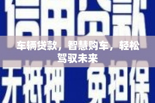 陆川车辆贷款，智慧购车，轻松驾驭未来