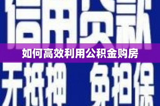 陆川如何高效利用公积金购房